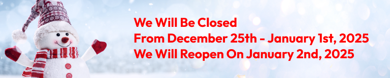 We will be closed from December 25th - January 1st, 2025. We will reopen on January 2nd, 2025 | Kaufman's Auto Repair Inc.